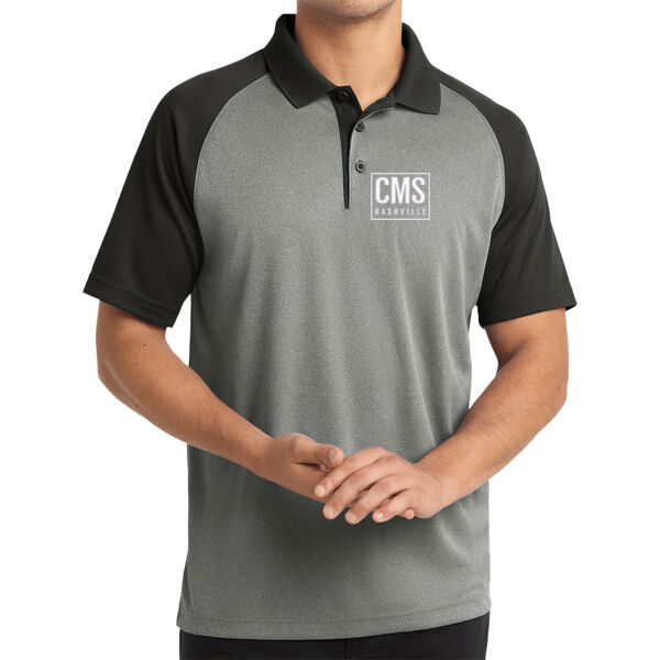 CMS - PosiCharge ® RacerMesh ® Raglan Heather Block Polo Thumbnail