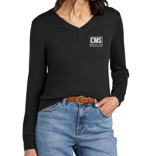 CMS - Women's Washable Merino V Neck Sweater Thumbnail